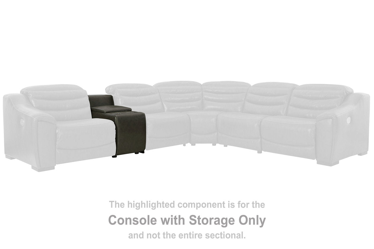Center Line Dark Gray Console with Storage - U6340457 - Bien Home Furniture &amp; Electronics
