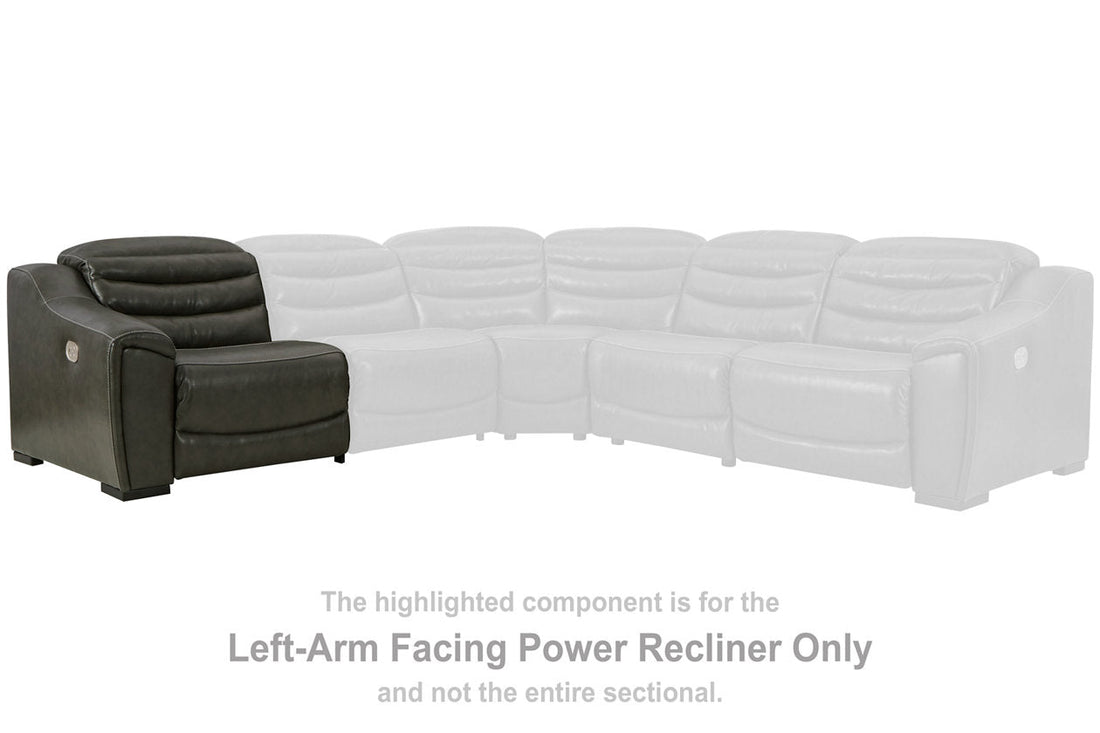 Center Line Dark Gray Left-Arm Facing Power Recliner - U6340458 - Bien Home Furniture &amp; Electronics