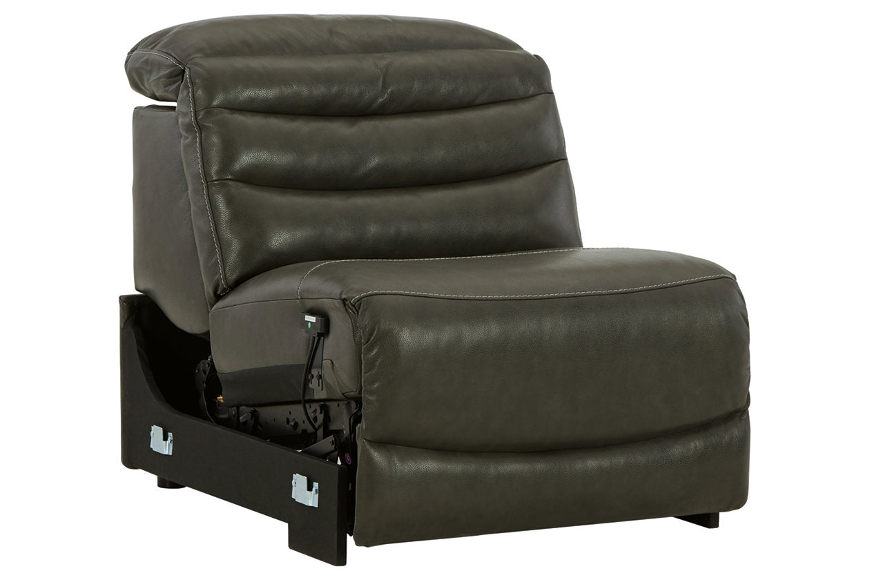 Center Line Dark Gray Power Armless Recliner - U6340431 - Bien Home Furniture &amp; Electronics