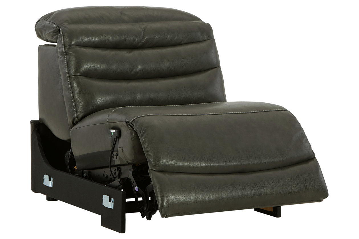 Center Line Dark Gray Power Armless Recliner - U6340431 - Bien Home Furniture &amp; Electronics