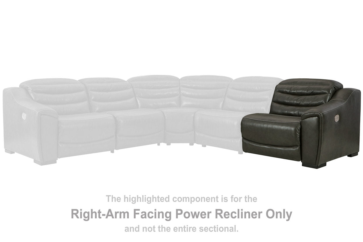 Center Line Dark Gray Right-Arm Facing Power Recliner - U6340462 - Bien Home Furniture &amp; Electronics