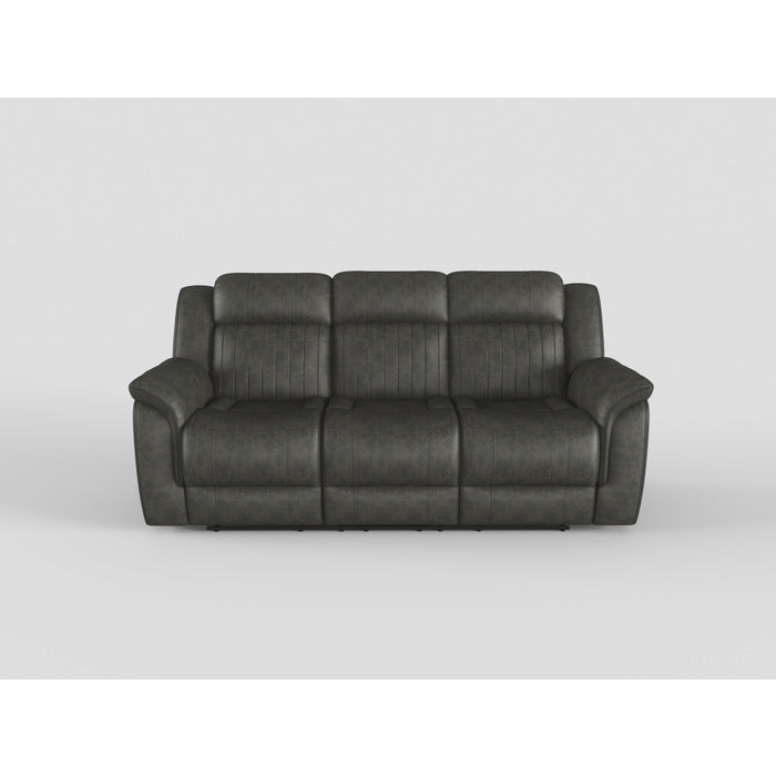 Centeroak Brownish Gray Double Reclining Sofa - 9479BRG-3 - Bien Home Furniture &amp; Electronics