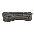 Centeroak Brownish Gray LAF Reclining Sectional - 9479BRG*SC - Bien Home Furniture & Electronics