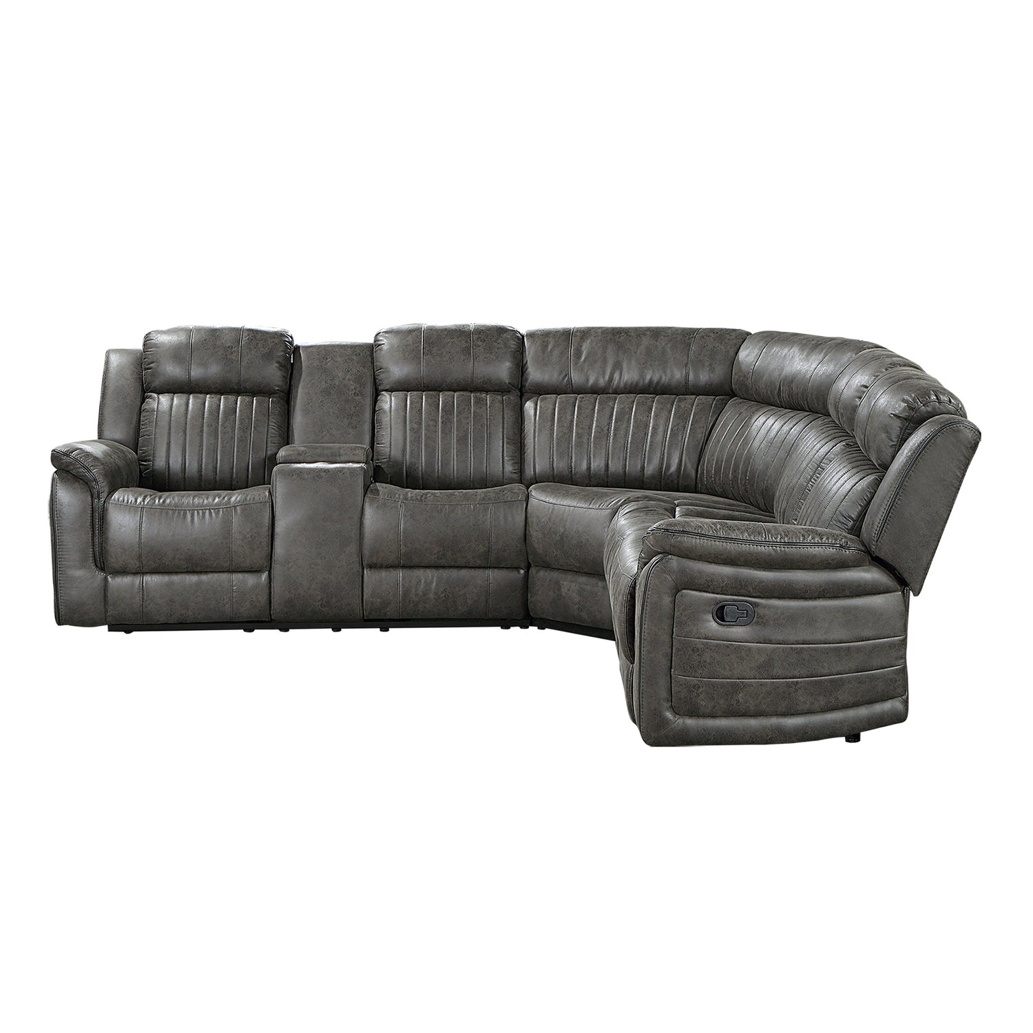 Centeroak Brownish Gray LAF Reclining Sectional - 9479BRG*SC - Bien Home Furniture &amp; Electronics