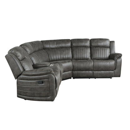 Centeroak Brownish Gray LAF Reclining Sectional - 9479BRG*SC - Bien Home Furniture &amp; Electronics