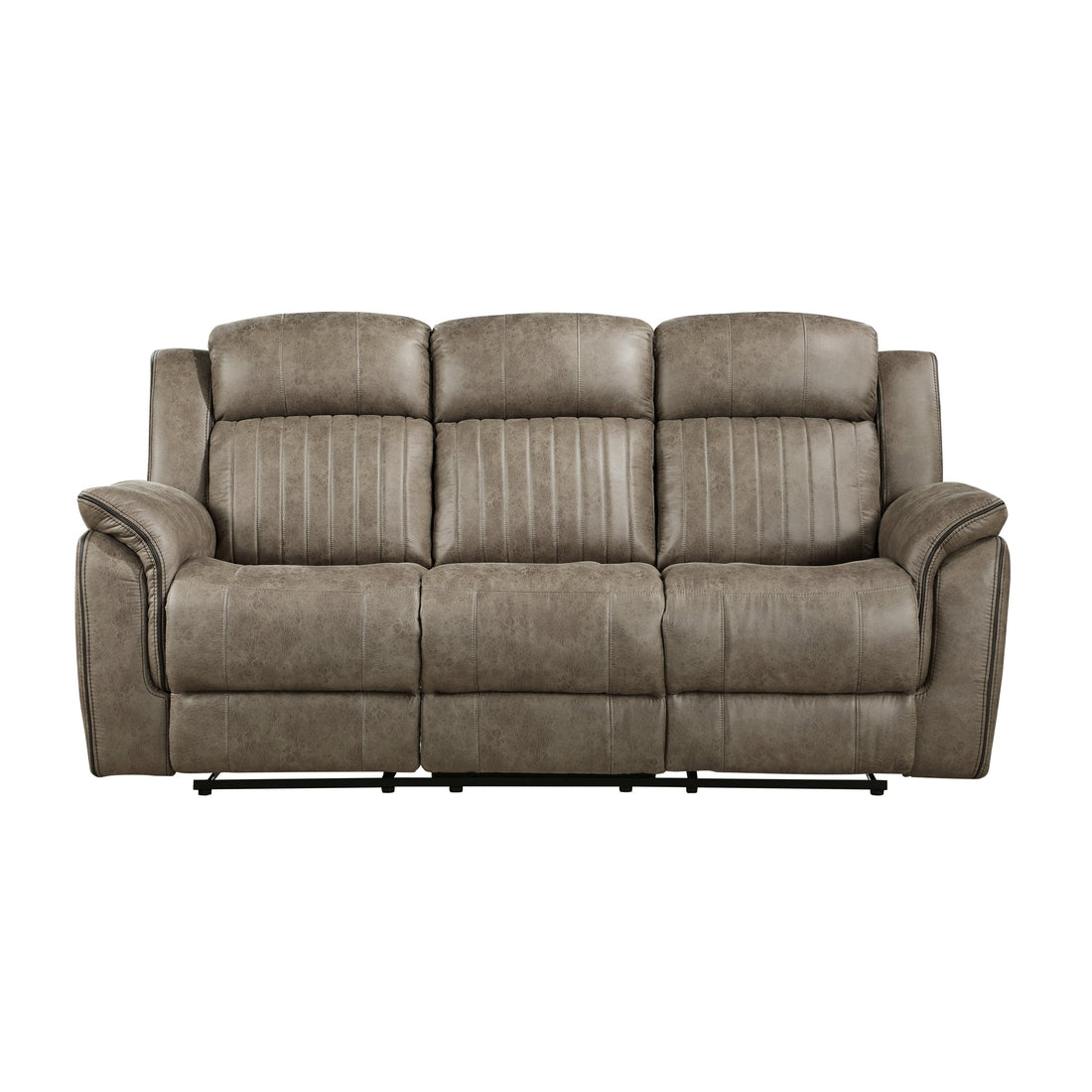 Centeroak Sandy Brown Double Reclining Sofa - 9479SDB-3 - Bien Home Furniture &amp; Electronics