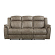 Centeroak Sandy Brown Double Reclining Sofa - 9479SDB-3 - Bien Home Furniture & Electronics