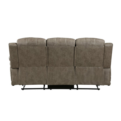 Centeroak Sandy Brown Double Reclining Sofa - 9479SDB-3 - Bien Home Furniture &amp; Electronics