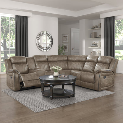 Centeroak Sandy Brown LAF Reclining Sectional - 9479SDB*SC - Bien Home Furniture &amp; Electronics