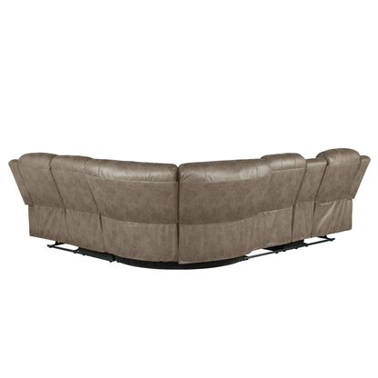 Centeroak Sandy Brown LAF Reclining Sectional - 9479SDB*SC - Bien Home Furniture &amp; Electronics