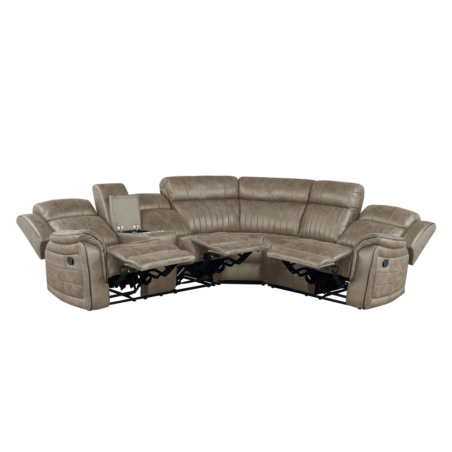 Centeroak Sandy Brown LAF Reclining Sectional - 9479SDB*SC - Bien Home Furniture &amp; Electronics