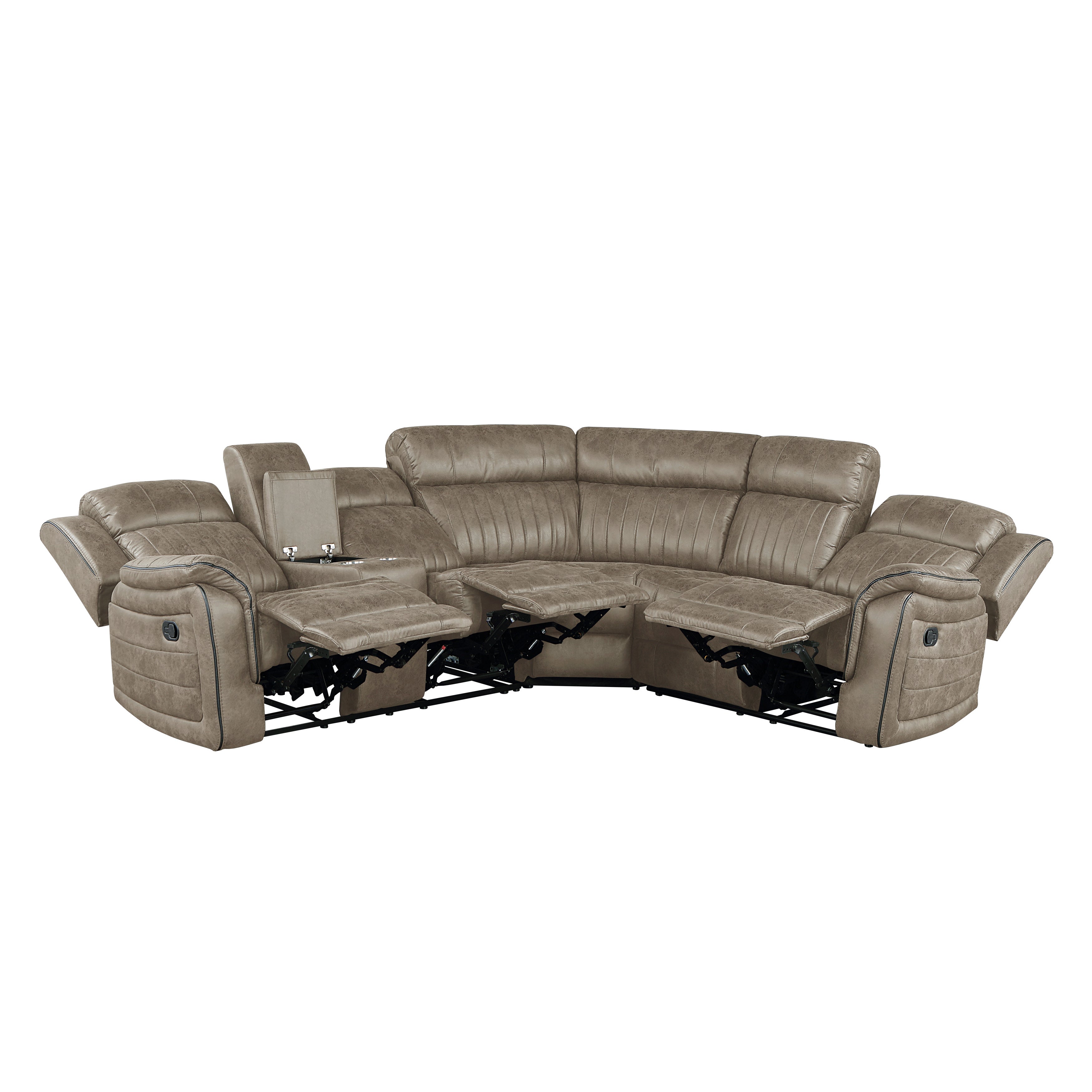 Centeroak Sandy Brown LAF Reclining Sectional - 9479SDB*SC - Bien Home Furniture &amp; Electronics