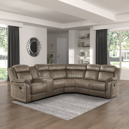 Centeroak Sandy Brown LAF Reclining Sectional - 9479SDB*SC - Bien Home Furniture &amp; Electronics