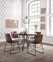 Centiar Brown 5-Piece Round Dining Set - SET | D372-15 | D372-01(2) - Bien Home Furniture & Electronics