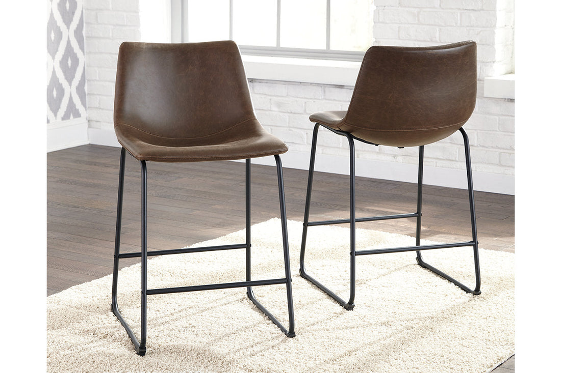 Centiar Brown Counter Height Barstool, Set of 2 - D372-124 - Bien Home Furniture & Electronics