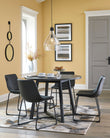 Centiar Gray/Black 5-Piece Round Dining Set - SET | D372-16 | D372-06(2) - Bien Home Furniture & Electronics
