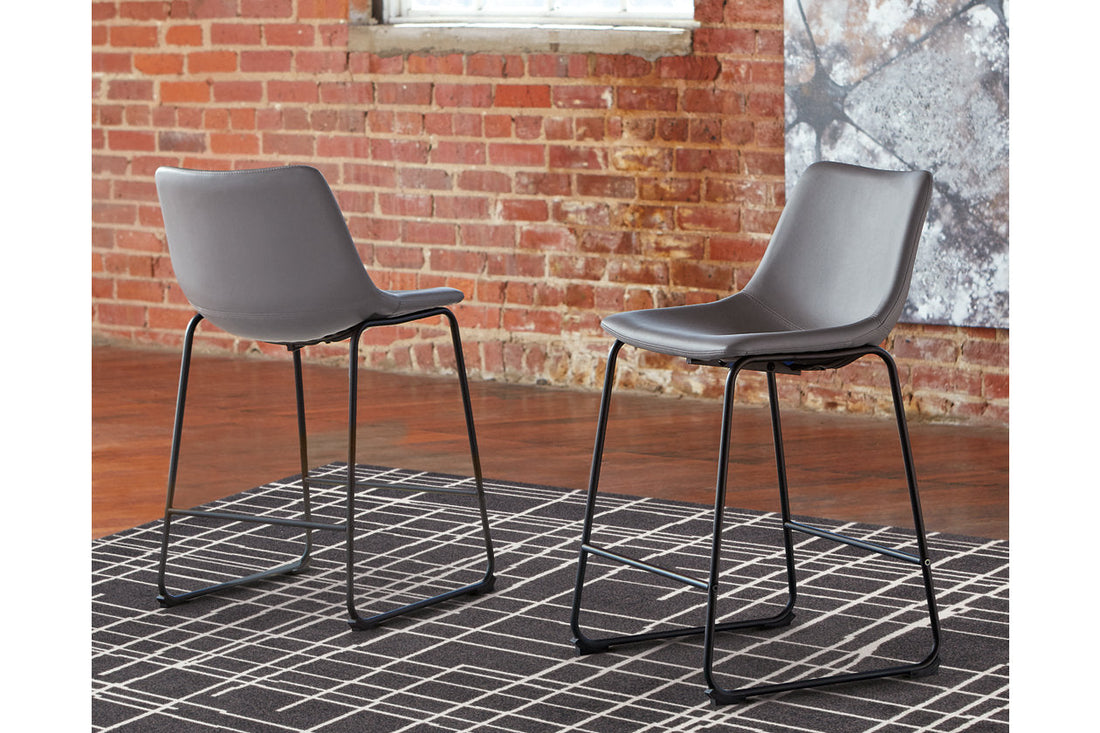 Centiar Gray Counter Height Barstool, Set of 2 - D372-824 - Bien Home Furniture & Electronics