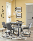 Centiar Gray/Gray 5-Piece Round Dining Set - SET | D372-16 | D372-08(2) - Bien Home Furniture & Electronics
