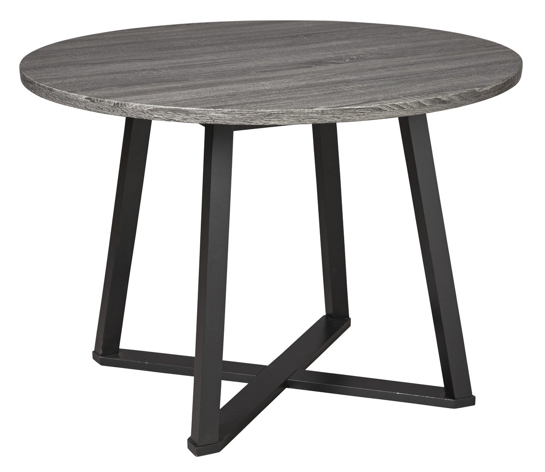 Centiar Gray/Gray 5-Piece Round Dining Set - SET | D372-16 | D372-08(2) - Bien Home Furniture &amp; Electronics