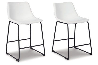 Centiar White Counter Height Barstool, Set of 2 - D372-724 - Bien Home Furniture &amp; Electronics