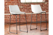 Centiar White Pub Height Barstool, Set of 2 - D372-730 - Bien Home Furniture & Electronics