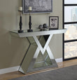 Cerecita Clear Mirror Console Table with Triangle Base - 930009 - Bien Home Furniture & Electronics