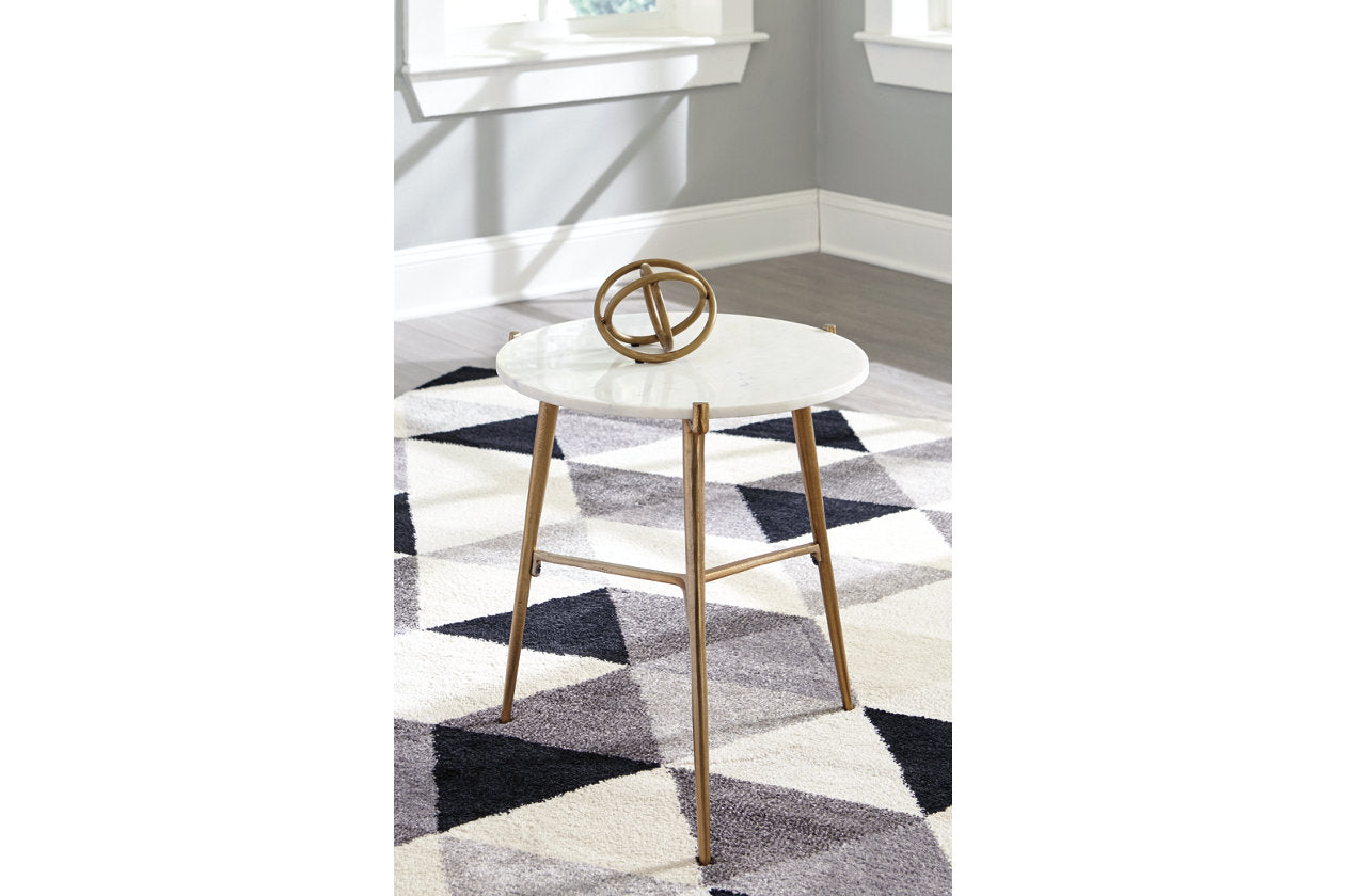 Chadton White/Gold Finish Accent Table - A4000004 - Bien Home Furniture &amp; Electronics