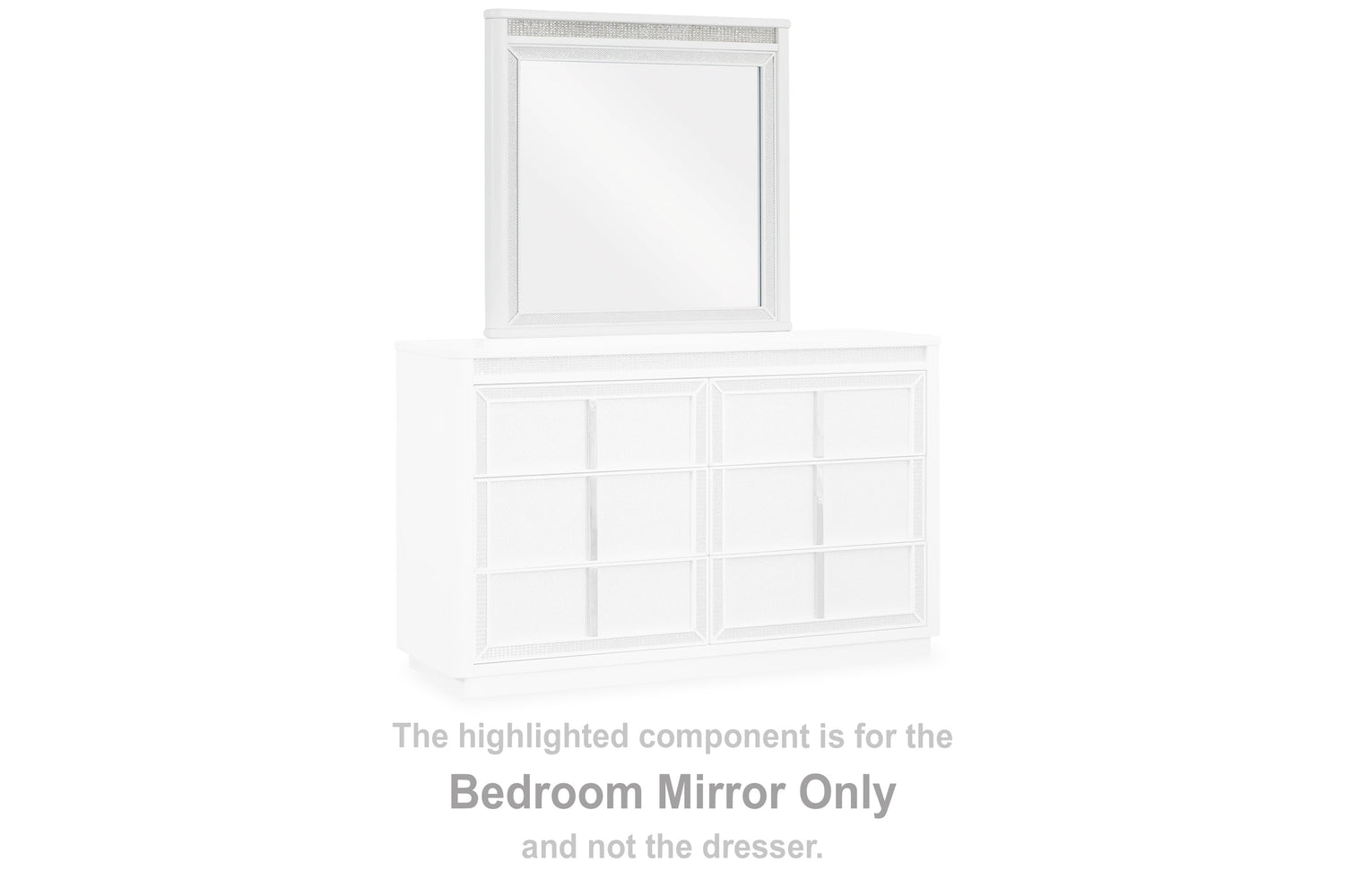 Chalanna White Bedroom Mirror - B822-36 - Bien Home Furniture &amp; Electronics