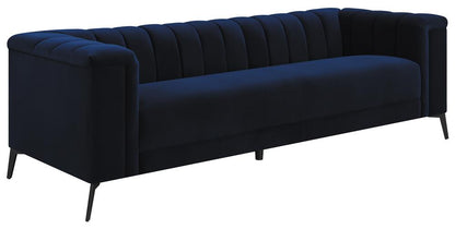 Chalet Tuxedo Arm Sofa Blue - 509211 - Bien Home Furniture &amp; Electronics