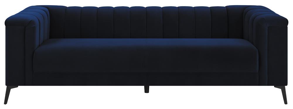 Chalet Tuxedo Arm Sofa Blue - 509211 - Bien Home Furniture &amp; Electronics