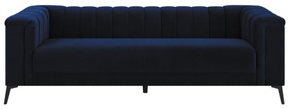 Chalet Tuxedo Arm Sofa Blue - 509211 - Bien Home Furniture &amp; Electronics