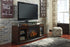 Chanceen Dark Brown 60" TV Stand with Electric Fireplace - SET | W100-101 | W757-48 - Bien Home Furniture & Electronics