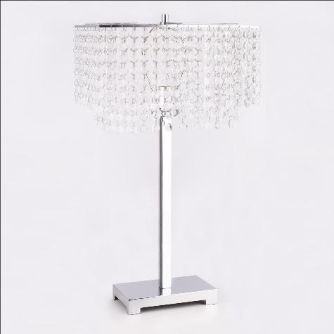 Chandelier Chrome 27.5&quot; Table Lamp - 6215T-SV-1 - Bien Home Furniture &amp; Electronics