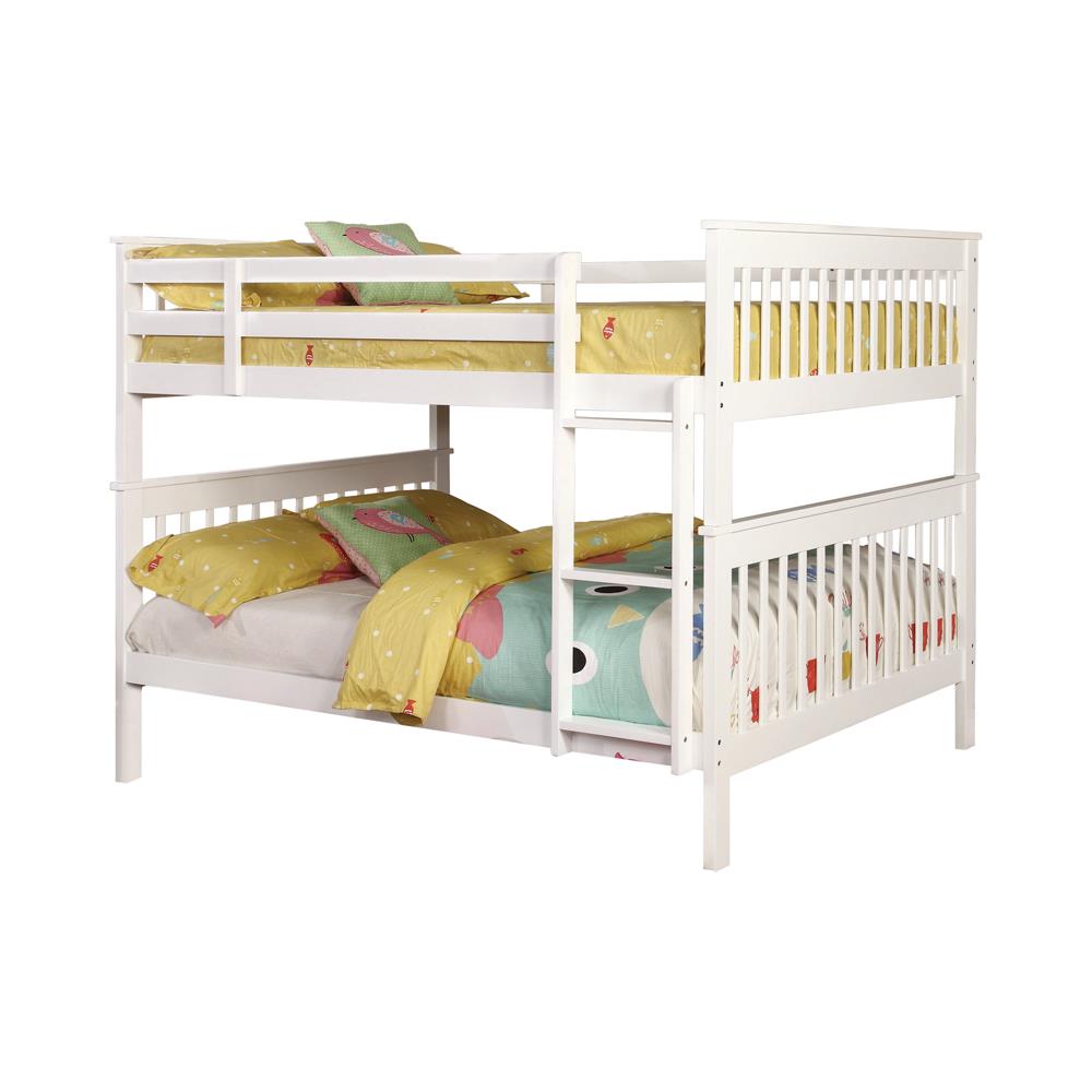 Chapman White Full over Full Bunk Bed - 460360 - Bien Home Furniture &amp; Electronics