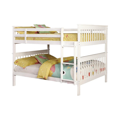 Chapman White Full over Full Bunk Bed - 460360 - Bien Home Furniture &amp; Electronics