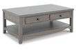Charina Antique Gray Coffee Table - T784-1 - Bien Home Furniture & Electronics