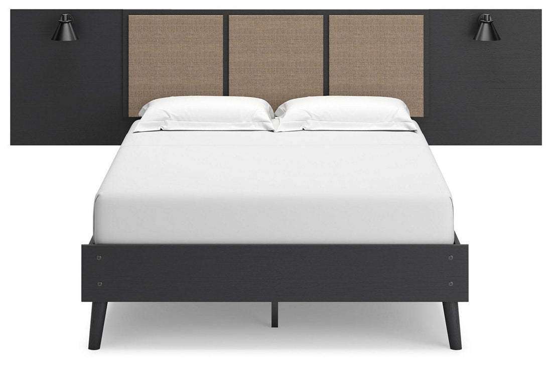 Charlang Two-tone Full Panel Platform Bed with 2 Extensions - SET | EB1198-112 | EB1198-156 | EB1198-102 - Bien Home Furniture &amp; Electronics