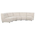 Charlotte 5-piece Upholstered Curved Modular Sectional Sofa Ivory - 551300-S5 - Bien Home Furniture & Electronics