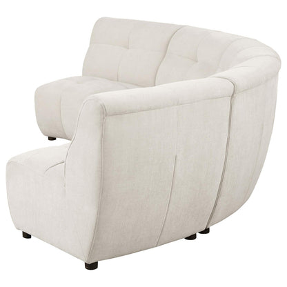 Charlotte 5-piece Upholstered Curved Modular Sectional Sofa Ivory - 551300-S5 - Bien Home Furniture &amp; Electronics