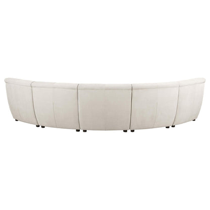 Charlotte 5-piece Upholstered Curved Modular Sectional Sofa Ivory - 551300-S5 - Bien Home Furniture &amp; Electronics