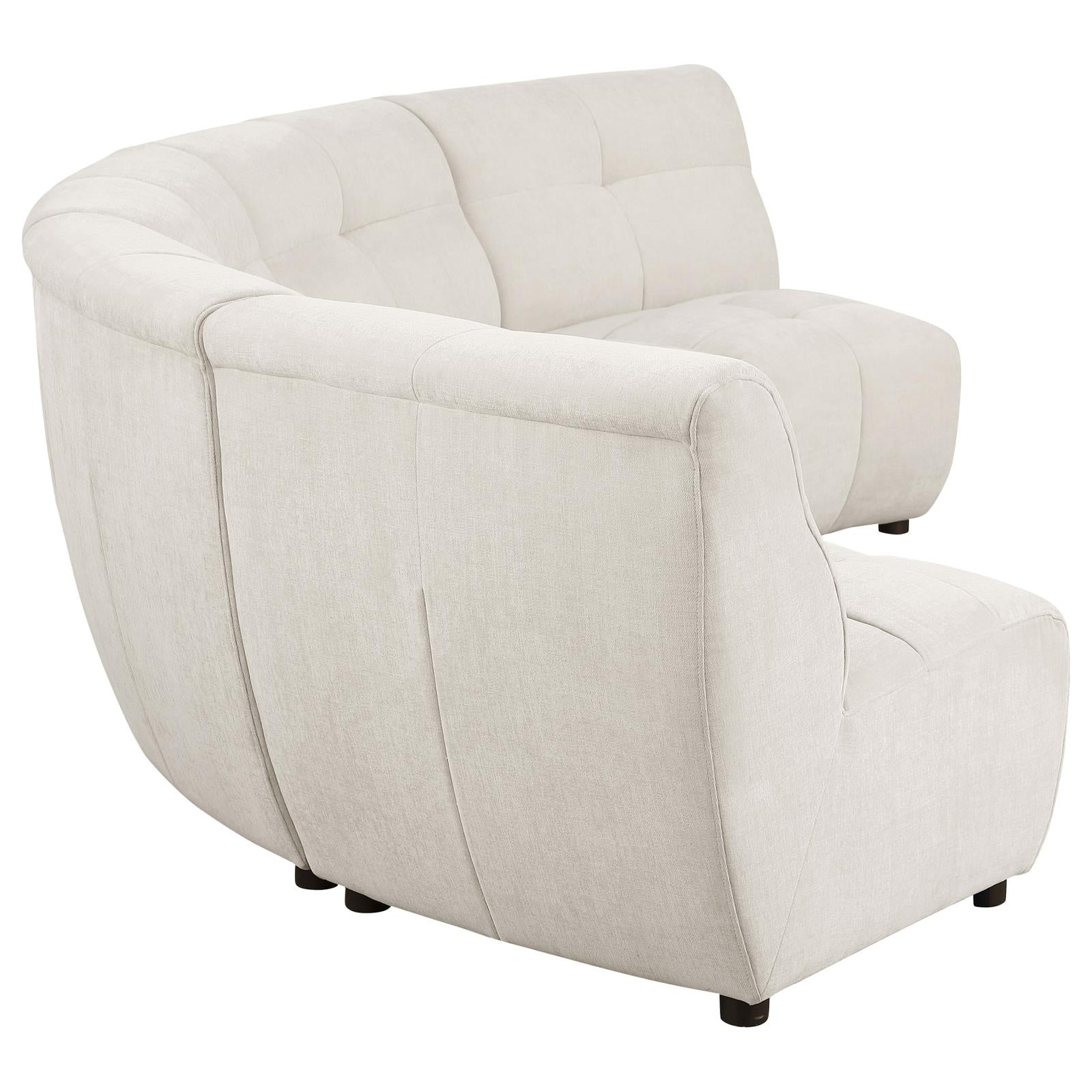 Charlotte 5-piece Upholstered Curved Modular Sectional Sofa Ivory - 551300-S5 - Bien Home Furniture &amp; Electronics