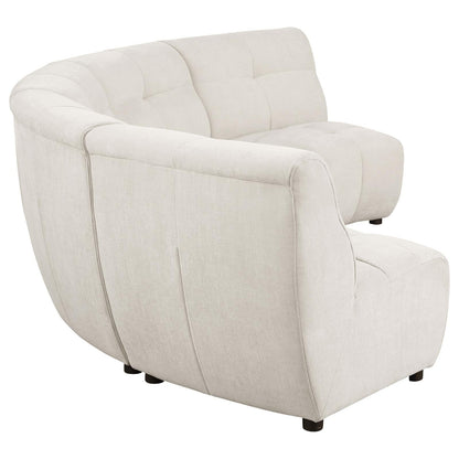 Charlotte 5-piece Upholstered Curved Modular Sectional Sofa Ivory - 551300-S5 - Bien Home Furniture &amp; Electronics
