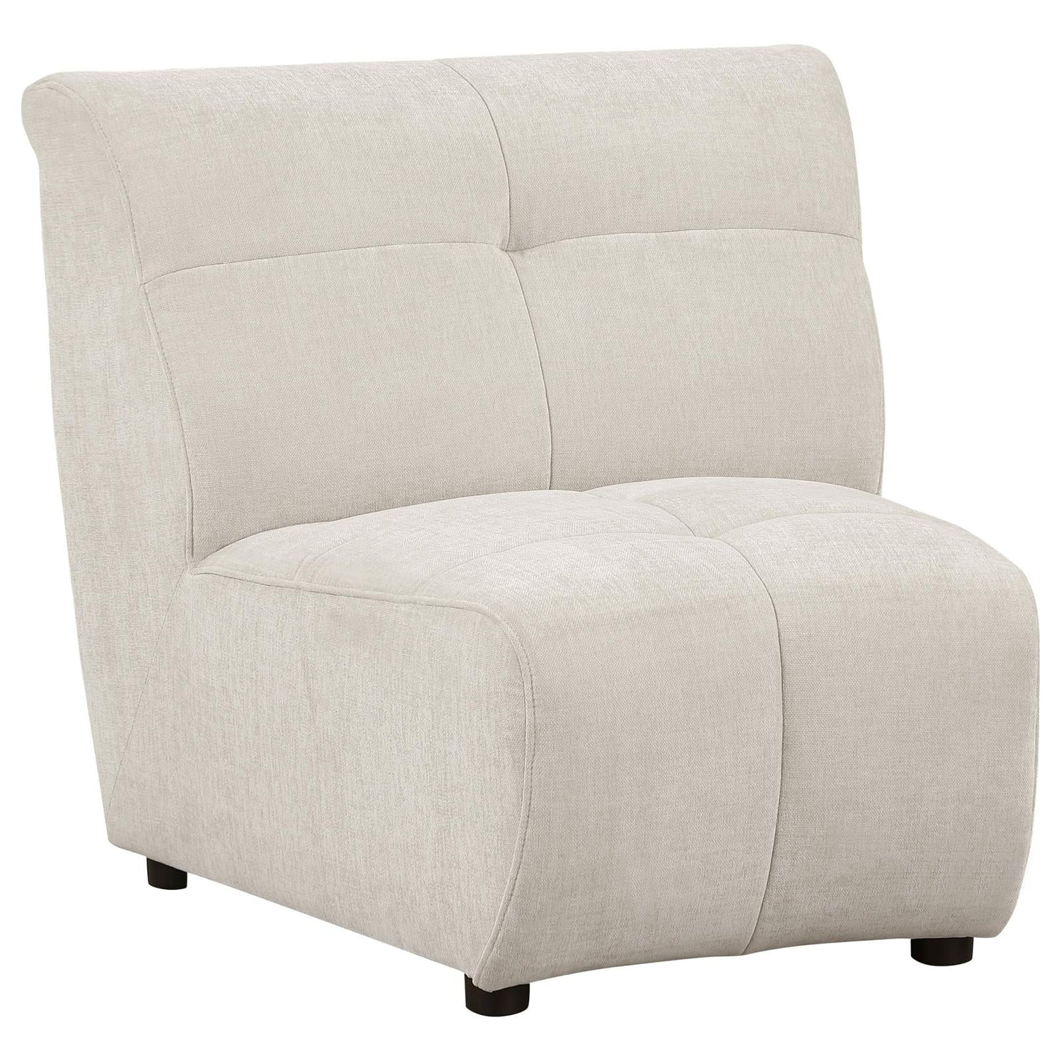 Charlotte 5-piece Upholstered Curved Modular Sectional Sofa Ivory - 551300-S5 - Bien Home Furniture &amp; Electronics