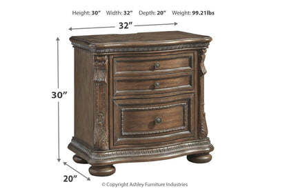 Charmond Brown Nightstand - B803-92 - Bien Home Furniture &amp; Electronics