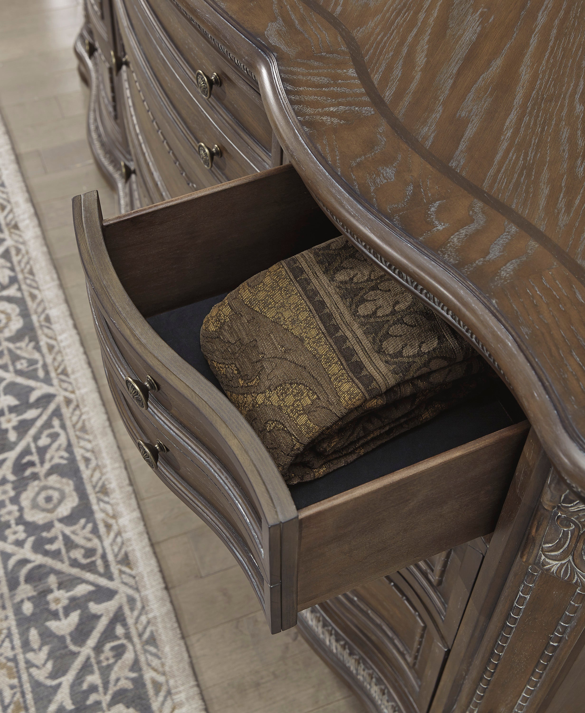 Charmond Brown Upholstered Sleigh Bedroom Set Bien Home