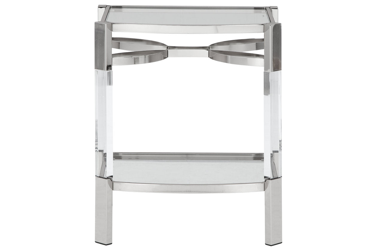 Chaseton Clear/Silver Finish Accent Table - A4000334 - Bien Home Furniture &amp; Electronics