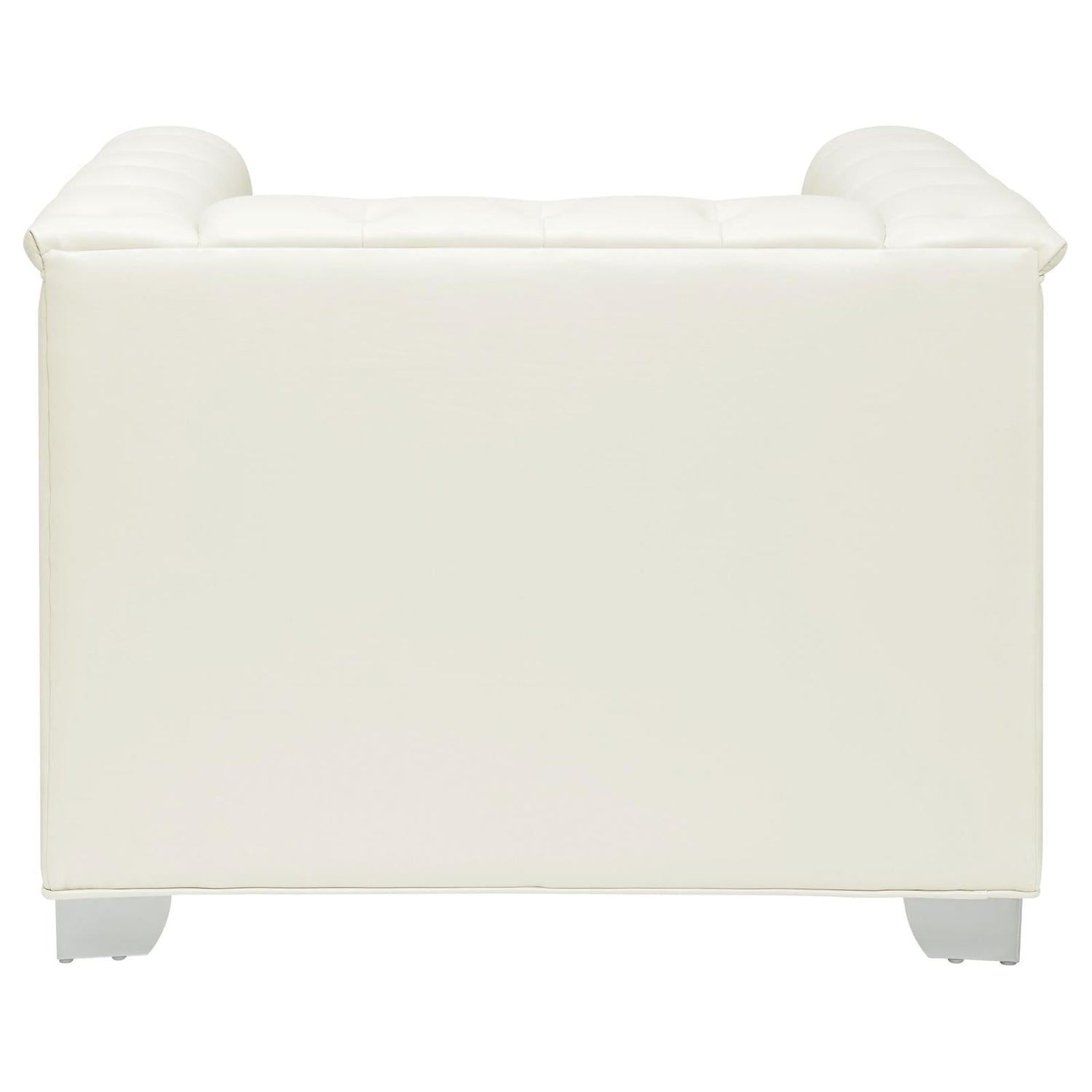 Chaviano Pearl White Tufted Upholstered Chair - 505393 - Bien Home Furniture &amp; Electronics