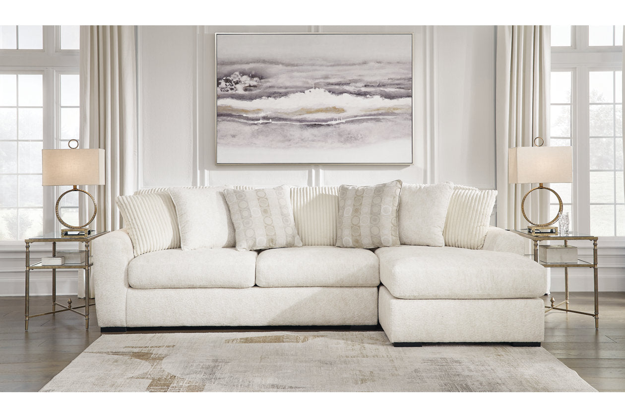 Chessington Ivory 2-Piece RAF Chaise Sectional - SET | 6190417 | 6190466 - Bien Home Furniture &amp; Electronics