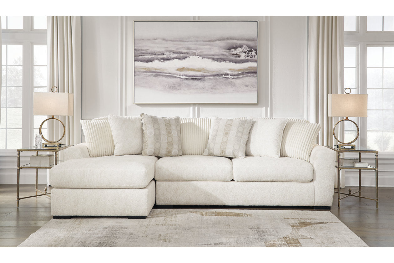 Chessington Ivory 2-Piece Sectional with Chaise - 61904S1 - Bien Home Furniture &amp; Electronics