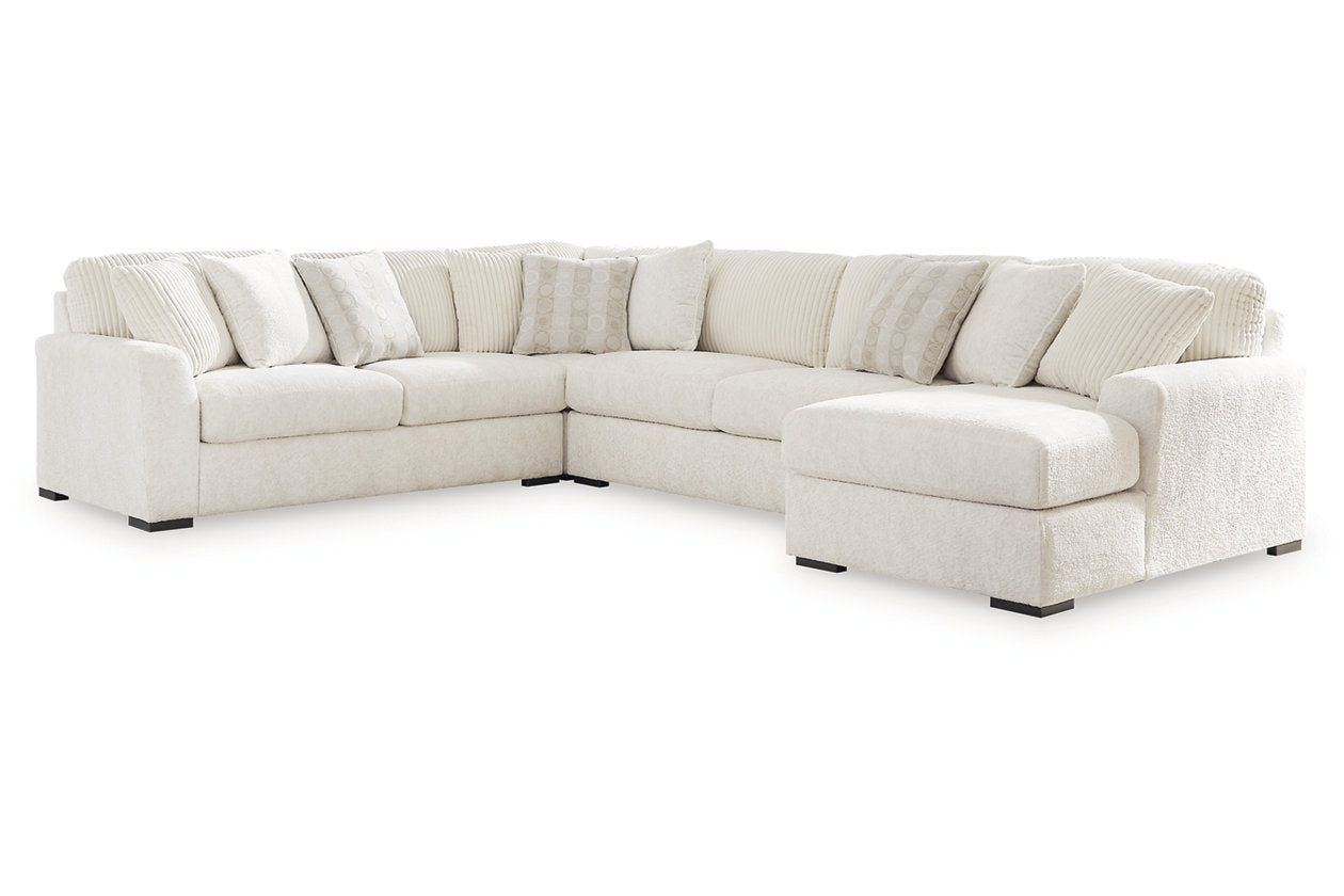 Chessington Ivory 4-Piece Sectional with Chaise - 61904S4 - Bien Home Furniture &amp; Electronics